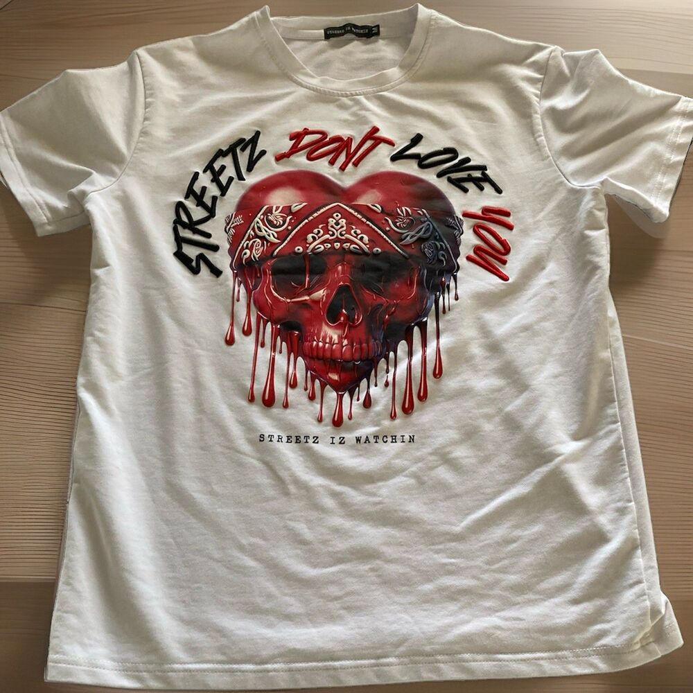 Streetz Iz Watchin- Streetz Don’t Love You Men’s Top Medium Rap NWOTS White Red
